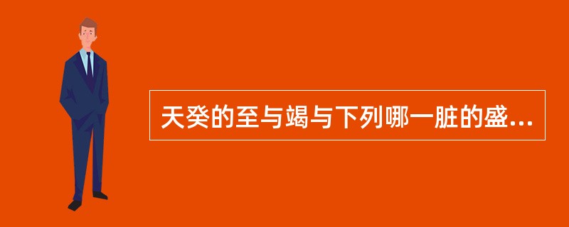 天癸的至与竭与下列哪一脏的盛衰至关重要