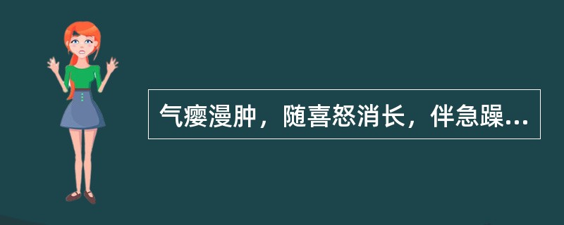 气瘿漫肿，随喜怒消长，伴急躁易怒，善太息，证属