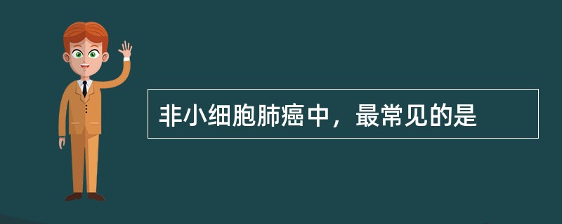 非小细胞肺癌中，最常见的是