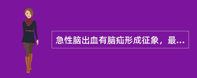 急性脑出血有脑疝形成征象，最急需的措施是