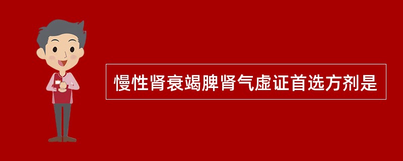 慢性肾衰竭脾肾气虚证首选方剂是