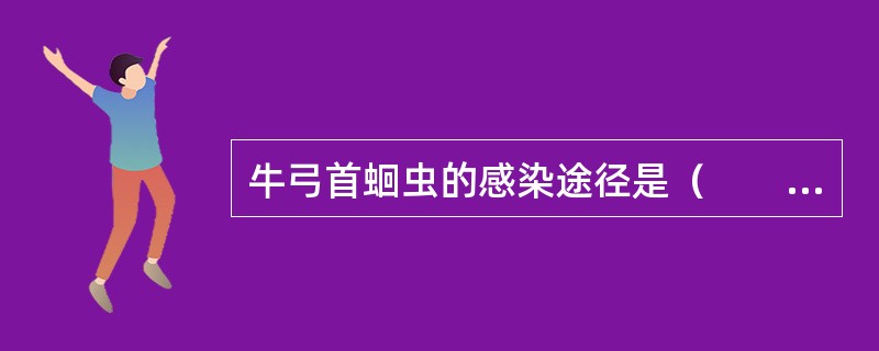 牛弓首蛔虫的感染途径是（　　）。