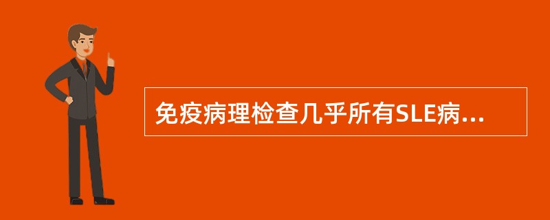 免疫病理检查几乎所有SLE病人均可出现病变的脏器是