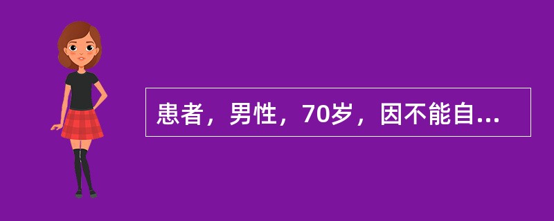 患者，男性，70岁，因不能自行排尿急诊入院6小时，查体示膀胱膨隆，轻压痛，首选的治疗措施是