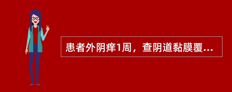 患者外阴痒1周，查阴道黏膜覆以膜状物，擦除后露出红肿黏膜面。正确的处理应是