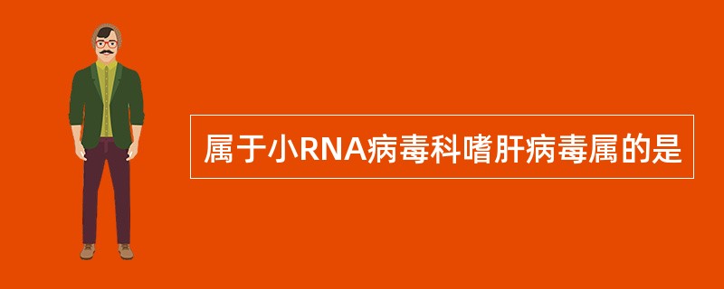 属于小RNA病毒科嗜肝病毒属的是