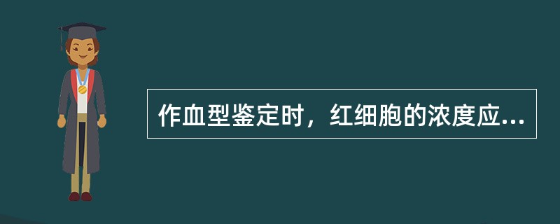 作血型鉴定时，红细胞的浓度应用生理盐水配制成（）