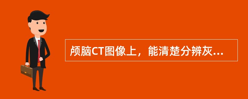 颅脑CT图像上，能清楚分辨灰质和白质的原因是空间分辨率高。（）