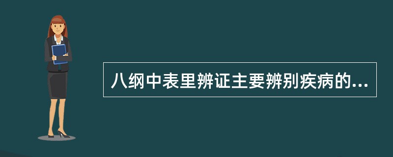 八纲中表里辨证主要辨别疾病的（）