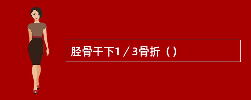 胫骨干下1／3骨折（）