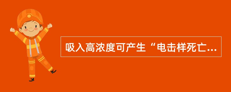 吸入高浓度可产生“电击样死亡”的有害气体是（）