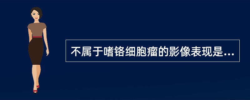 不属于嗜铬细胞瘤的影像表现是（）