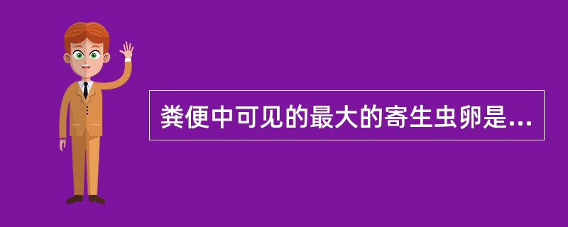 粪便中可见的最大的寄生虫卵是（）
