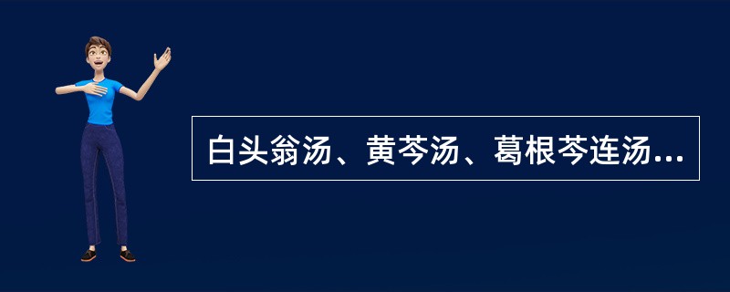 白头翁汤、黄芩汤、葛根芩连汤均主治热利证。（）