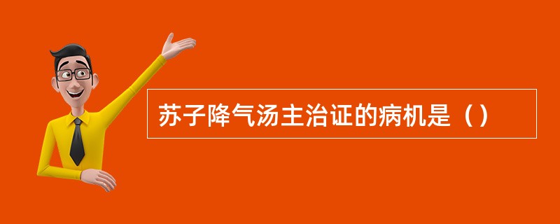 苏子降气汤主治证的病机是（）