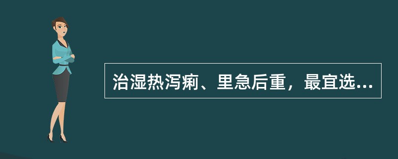 治湿热泻痢、里急后重，最宜选（）