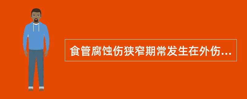 食管腐蚀伤狭窄期常发生在外伤后1-2周。（）