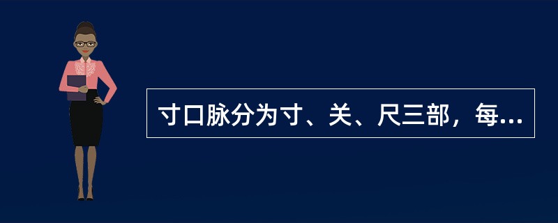 寸口脉分为寸、关、尺三部，每部又分为浮、中、沉三候。（）