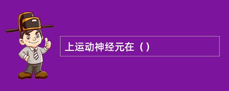 上运动神经元在() 上运动神经元在()