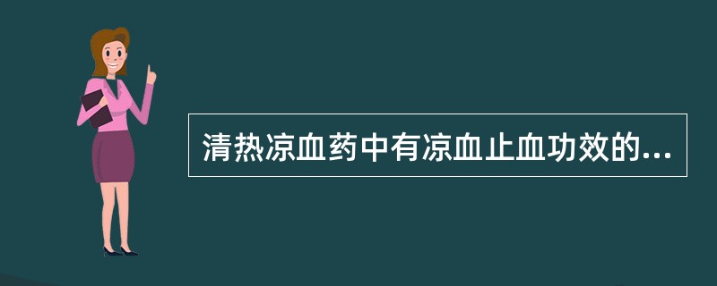 清热凉血药中有凉血止血功效的是（）