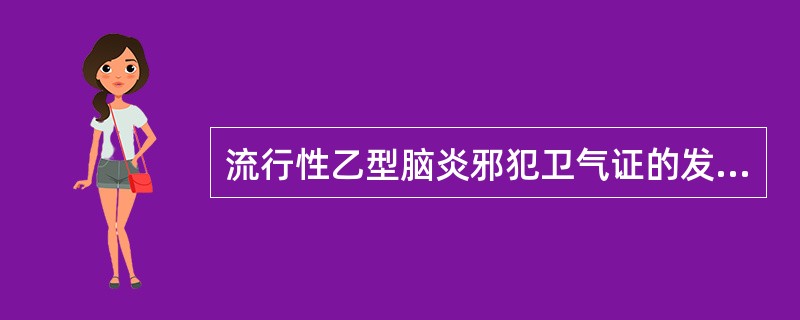 流行性乙型脑炎邪犯卫气证的发热特点为（）