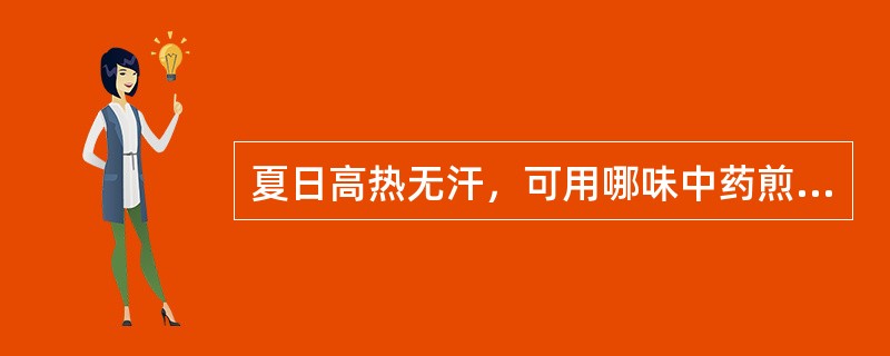 夏日高热无汗，可用哪味中药煎汤熏洗躯体（）