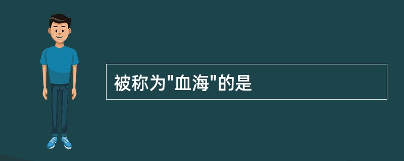被称为"血海"的是