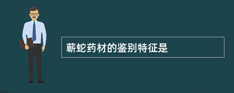 蕲蛇药材的鉴别特征是