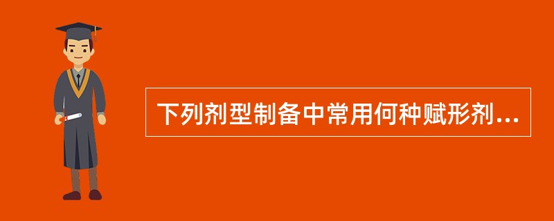 下列剂型制备中常用何种赋形剂。蜜丸用