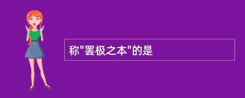称"罢极之本"的是