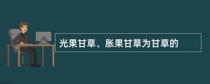 光果甘草、胀果甘草为甘草的