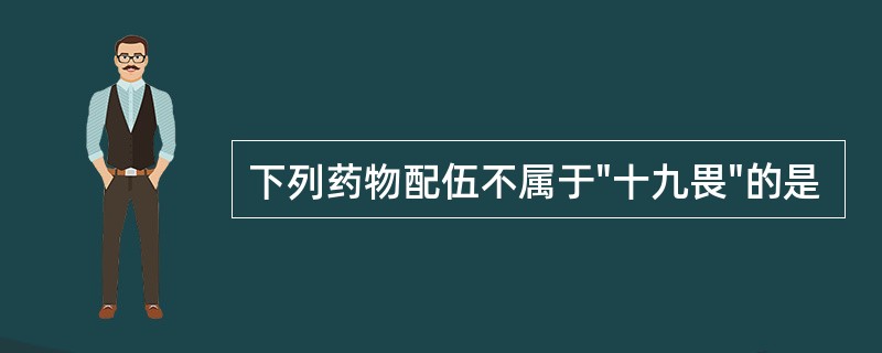 下列药物配伍不属于"十九畏"的是