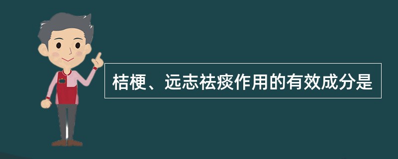 桔梗、远志祛痰作用的有效成分是