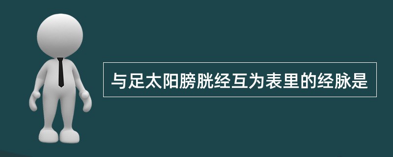 与足太阳膀胱经互为表里的经脉是