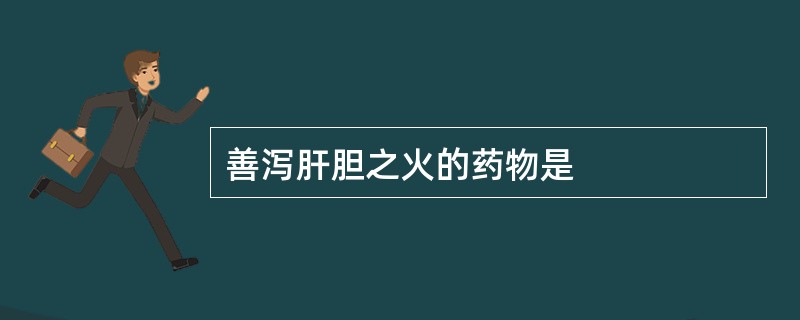 善泻肝胆之火的药物是