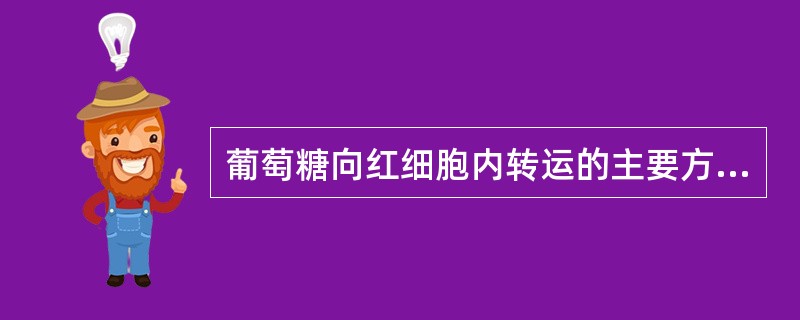 葡萄糖向红细胞内转运的主要方式是（　　）。