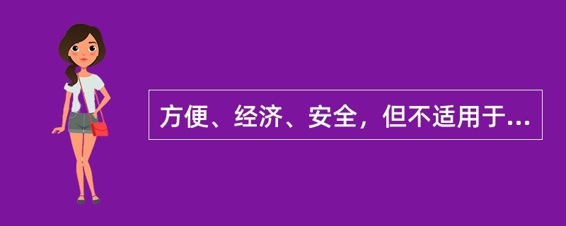 方便、经济、安全，但不适用于昏迷、抽搐、呕吐患者的给药方法是