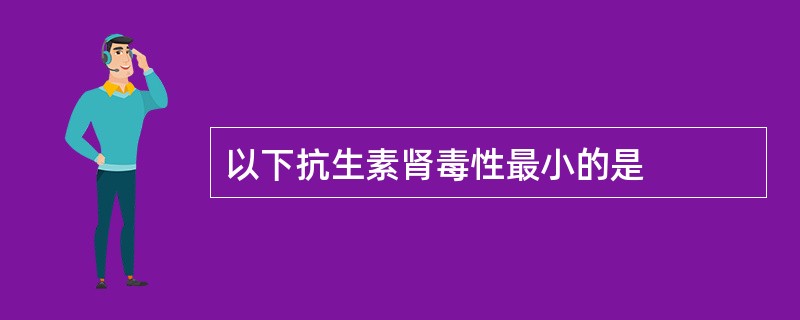 以下抗生素肾毒性最小的是