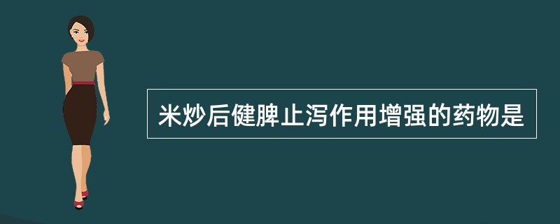 米炒后健脾止泻作用增强的药物是