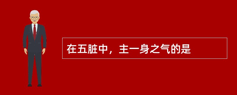 在五脏中，主一身之气的是