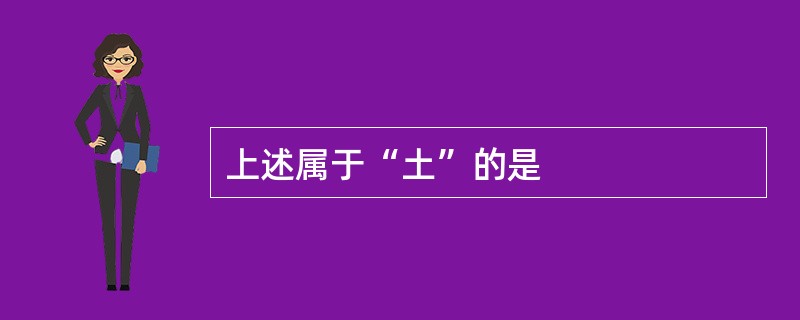 上述属于“土”的是