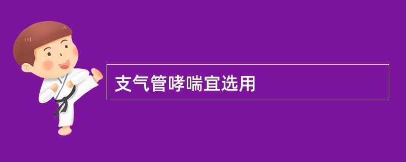 支气管哮喘宜选用