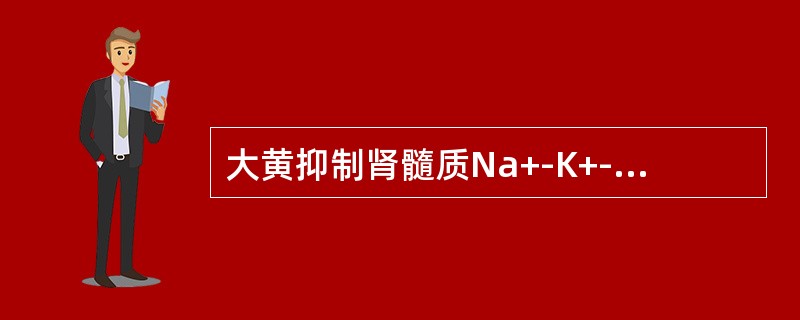 大黄抑制肾髓质Na+-K+-ATP酶，可