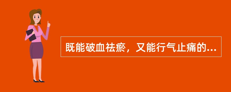 既能破血祛瘀，又能行气止痛的药物是