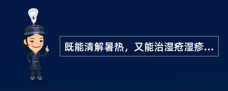 既能清解暑热，又能治湿疮湿疹的药物是