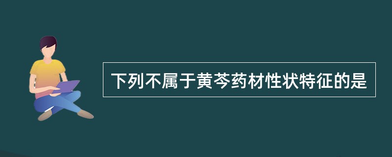 下列不属于黄芩药材性状特征的是