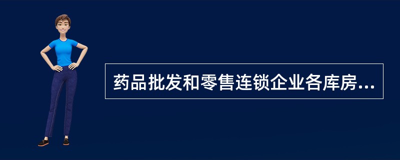 药品批发和零售连锁企业各库房相对湿度应保持在