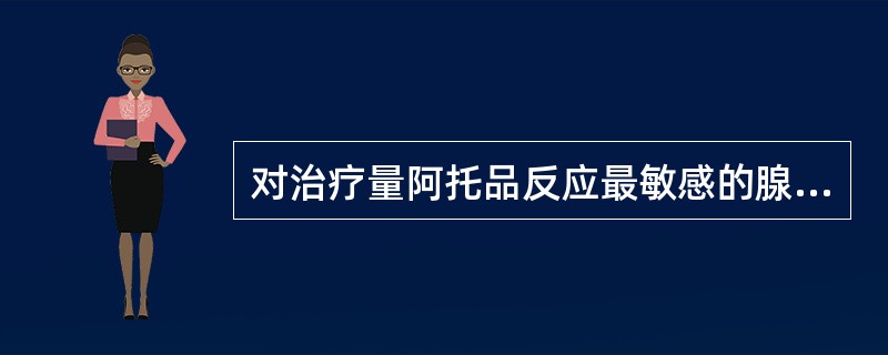 对治疗量阿托品反应最敏感的腺体是