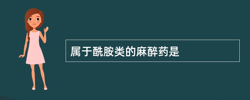 属于酰胺类的麻醉药是