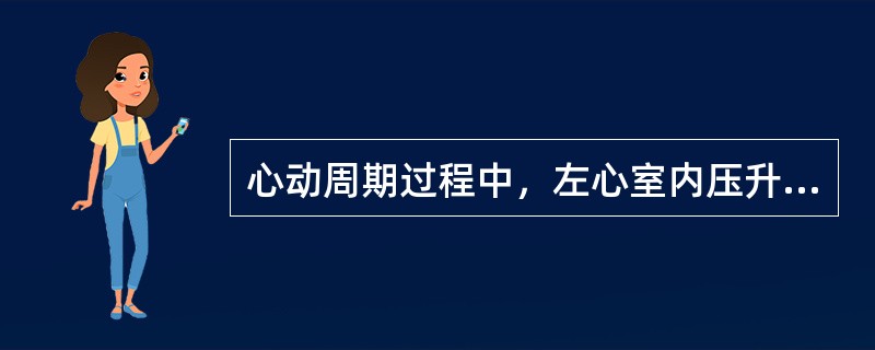 心动周期过程中，左心室内压升高速率最快的时相在